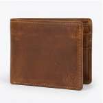 ⁦محفظة رجالي جلد طبيعي بقري ثنائي اللون – صناعة يدوية مصرية بتقفيل فاخر لون هافان⁩ - الصورة ⁦4⁩